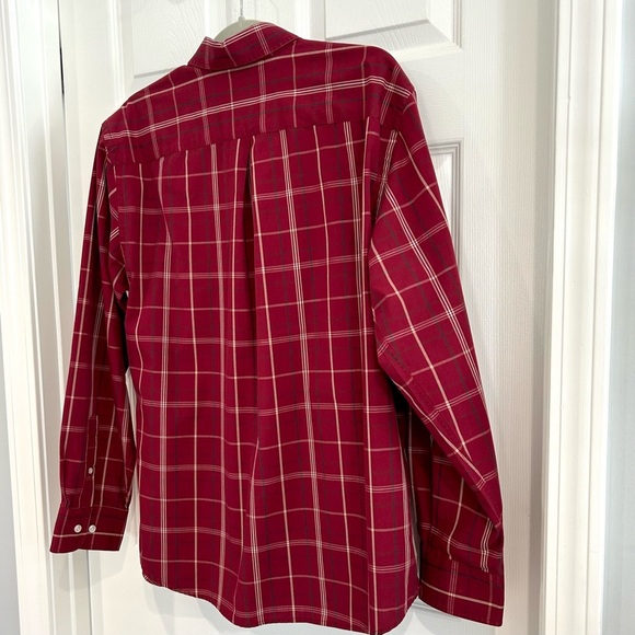 Dockers' Men's Long Sleeve Button Up Red Plaid Dress Shirt Sz L 16-16.5 Classic - Picture 8 of 12